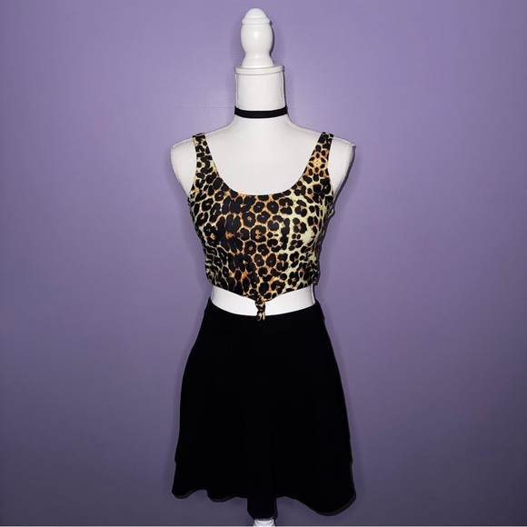 NEW Zaful Leopard Print Scoop Neck Knotted Tankini Top - Picture 5 of 16